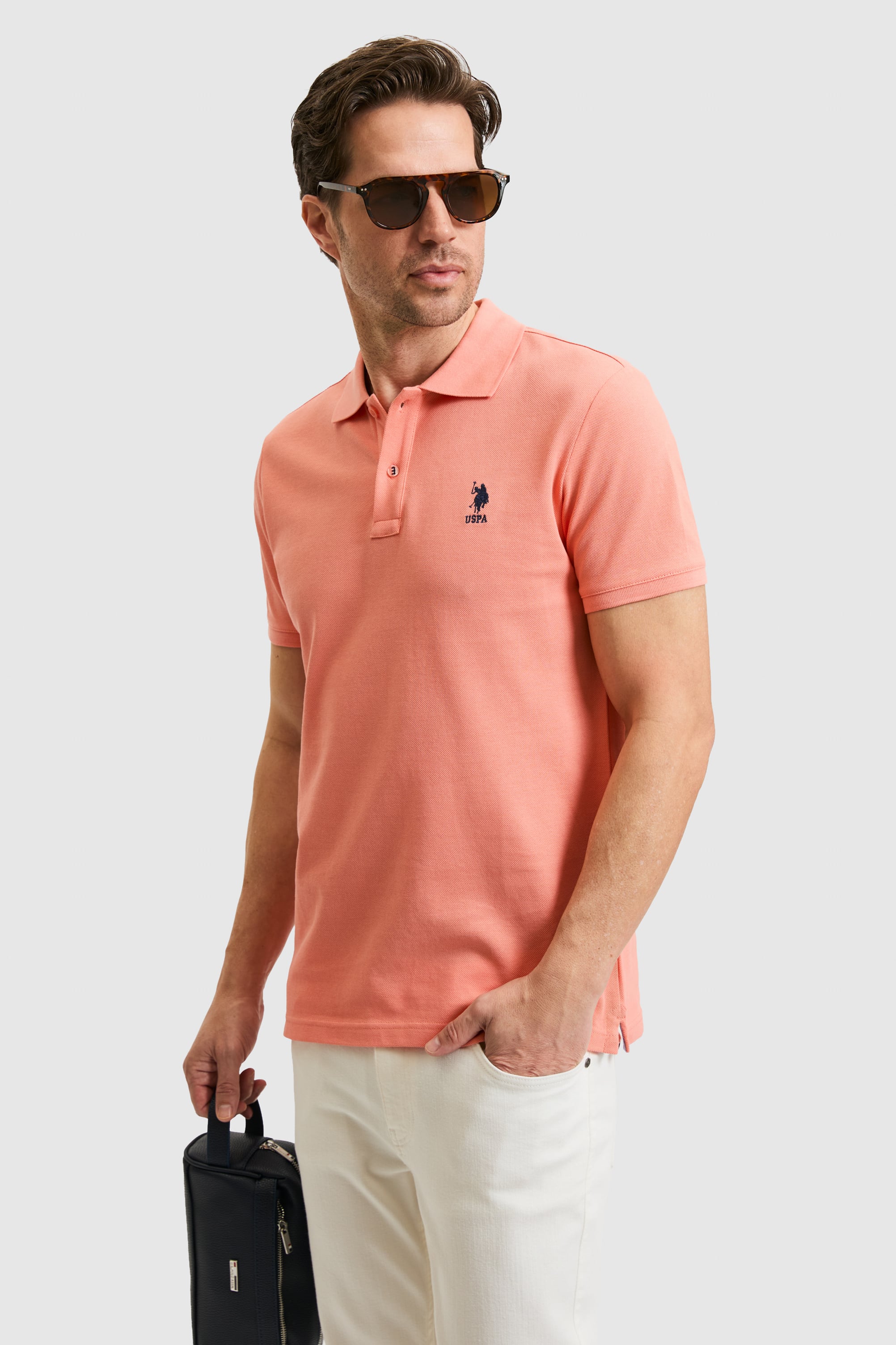 پولوشرت مرجانی اندامی مردانه یو اس پولو | US POLO ASSN