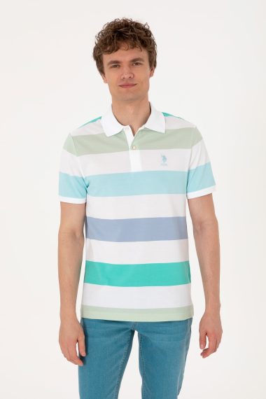 تی شرت یقه پولو نیلی  رگولار  مردانه یو اس پولو | US POLO ASSN