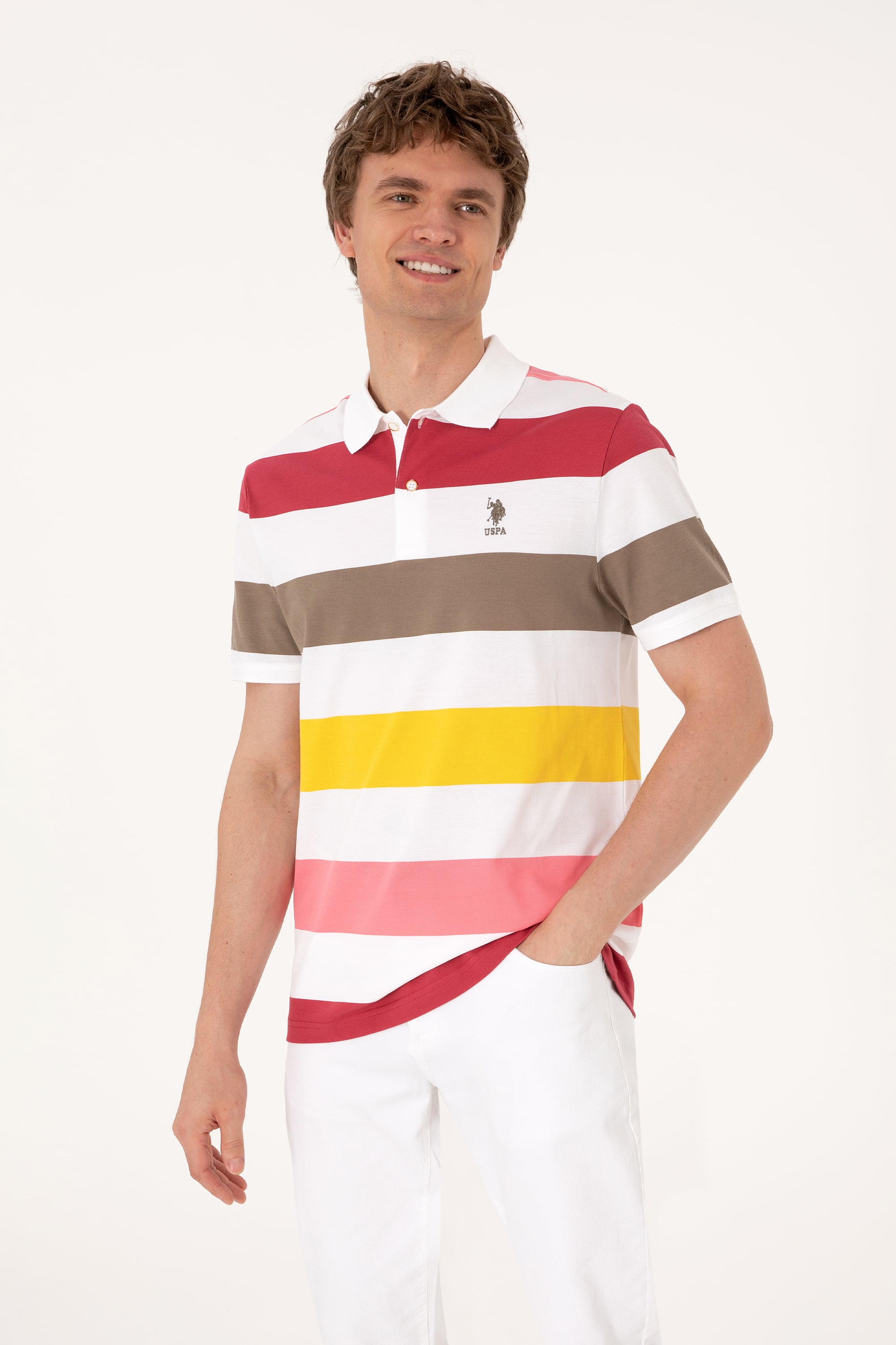 پولوشرت یقه پولو ویزون رگولار مردانه یو اس پولو | US POLO ASSN