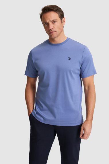 تی شرت یقه گرد  نیلی  رگولار  مردانه یو اس پولو | US POLO ASSN