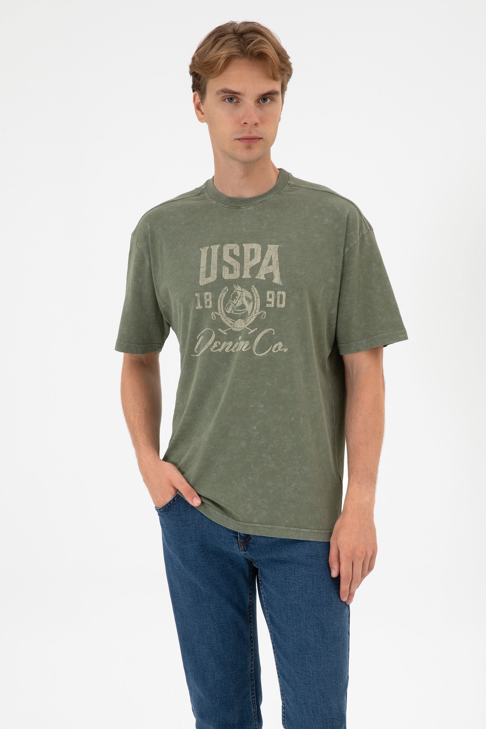 تی شرت یقه گرد ویزون ریلکس مردانه یو اس پولو | US POLO ASSN