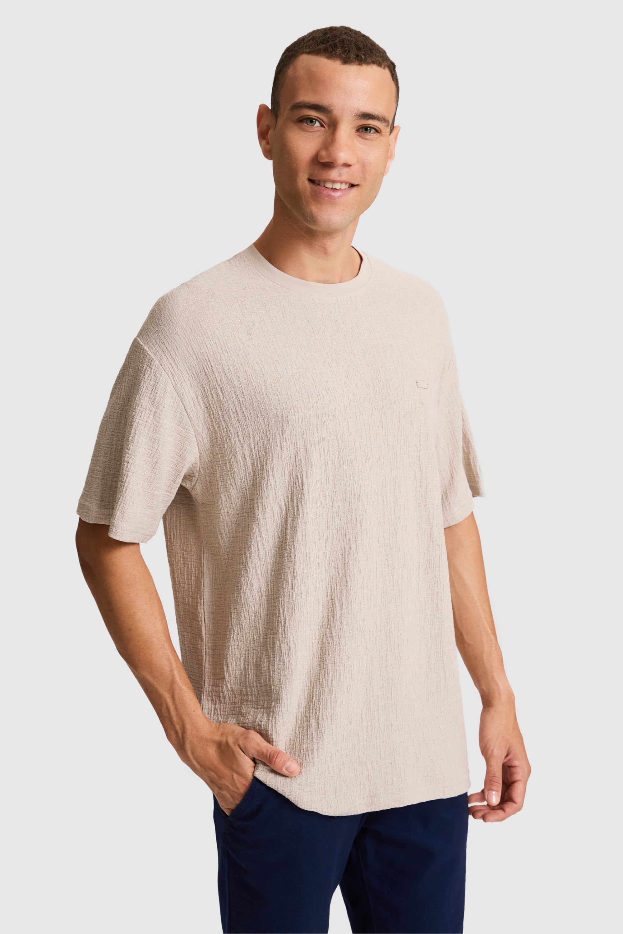 تی شرت یقه گرد خاکستری ریلکس مردانه یو اس پولو | US POLO ASSN