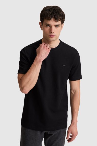 تی شرت یقه گرد  سیاه  رگولار  مردانه یو اس پولو | US POLO ASSN