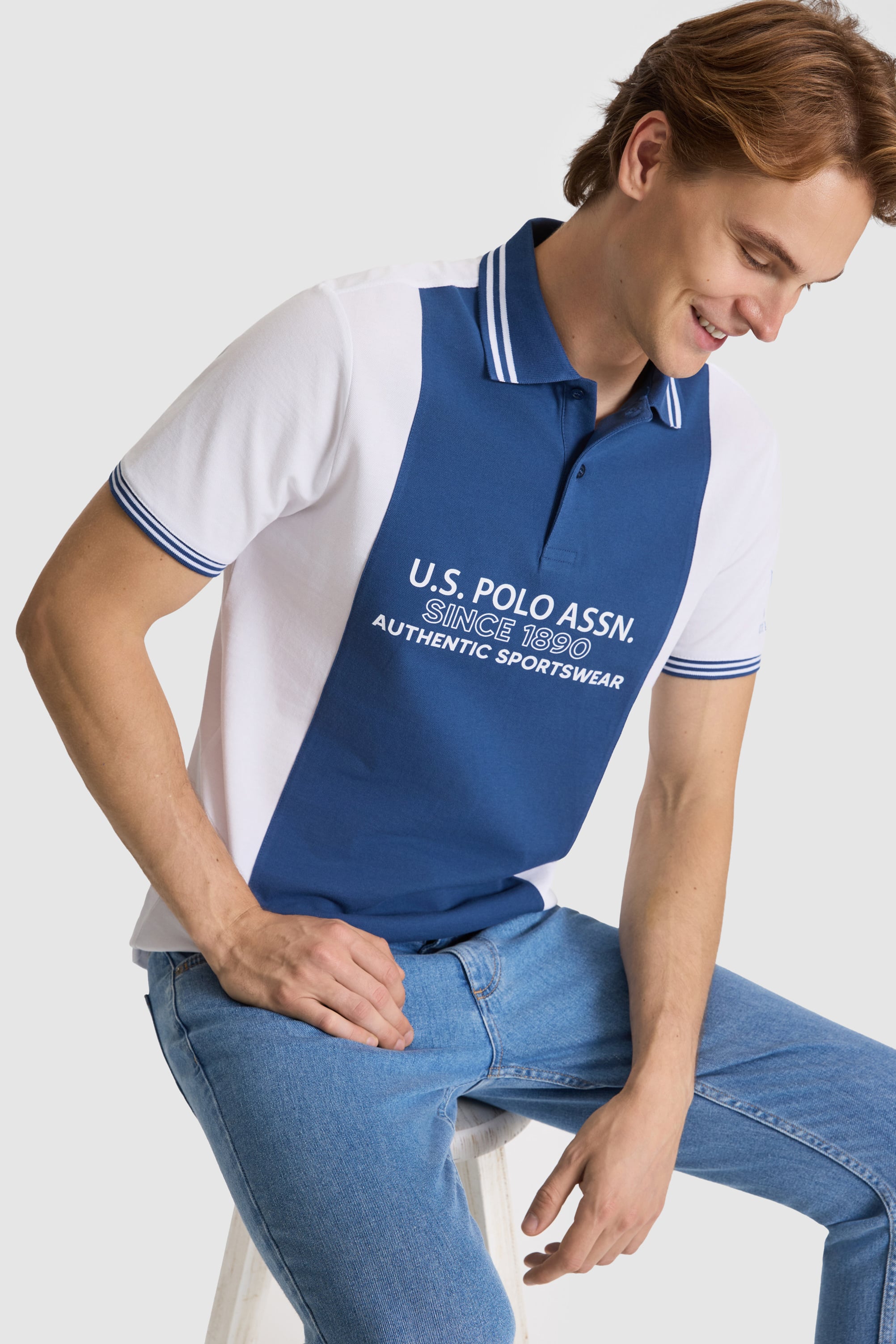 پولوشرت لاجورد روشن رگولار مردانه یو اس پولو | US POLO ASSN