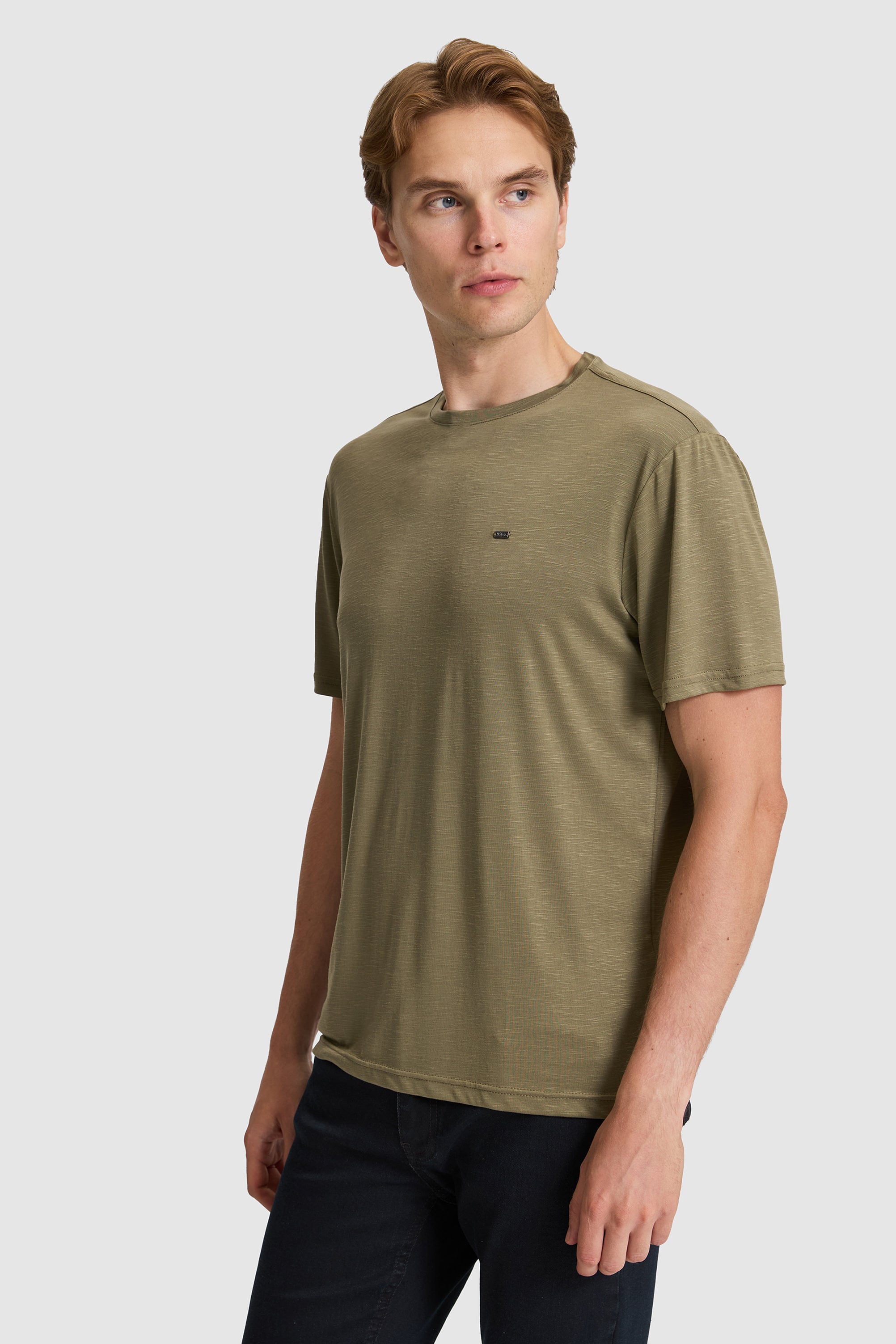 تی شرت خاکی رگولار مردانه یو اس پولو | US POLO ASSN