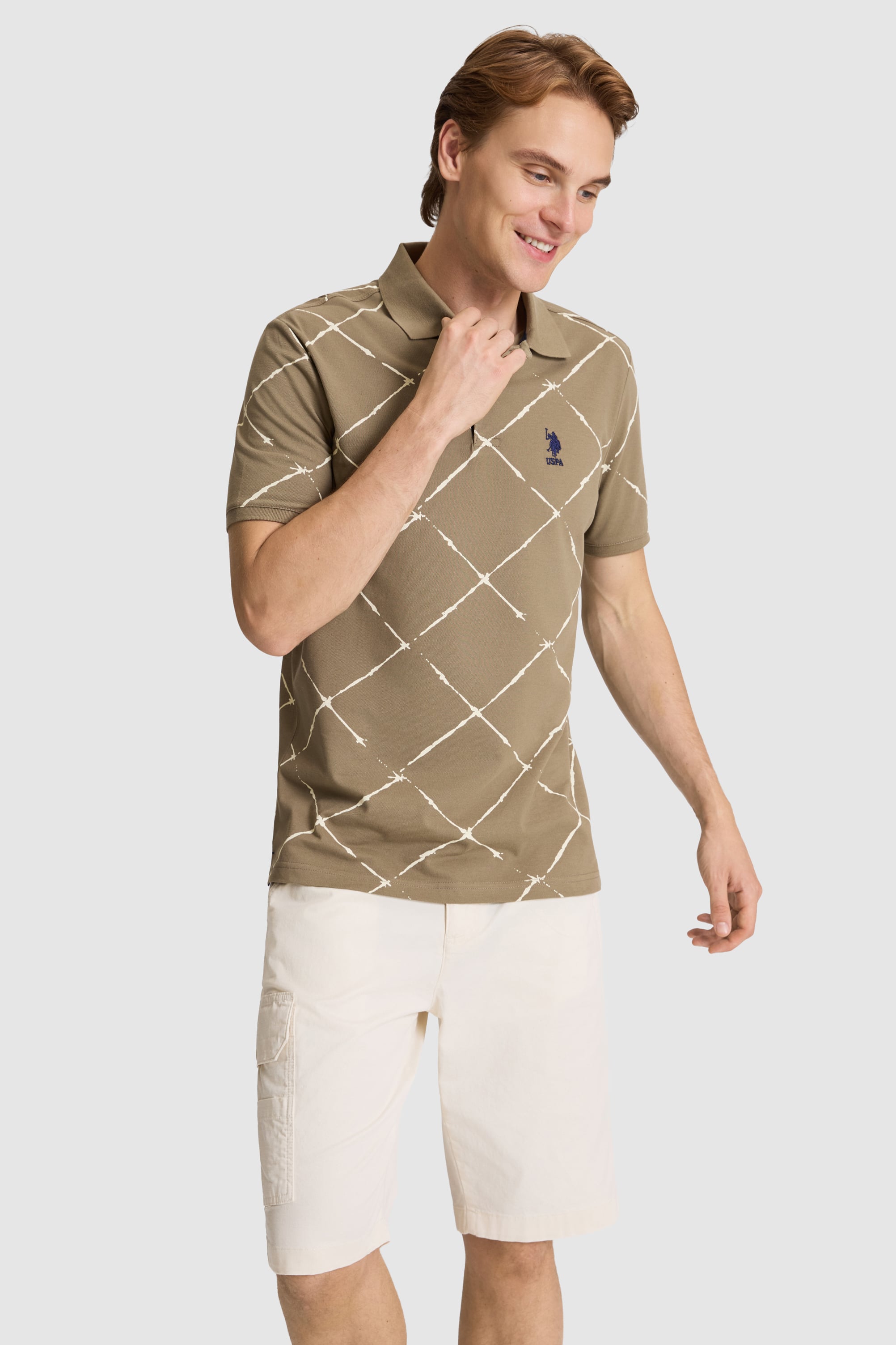 پولوشرت خاکی رگولار مردانه یو اس پولو | US POLO ASSN