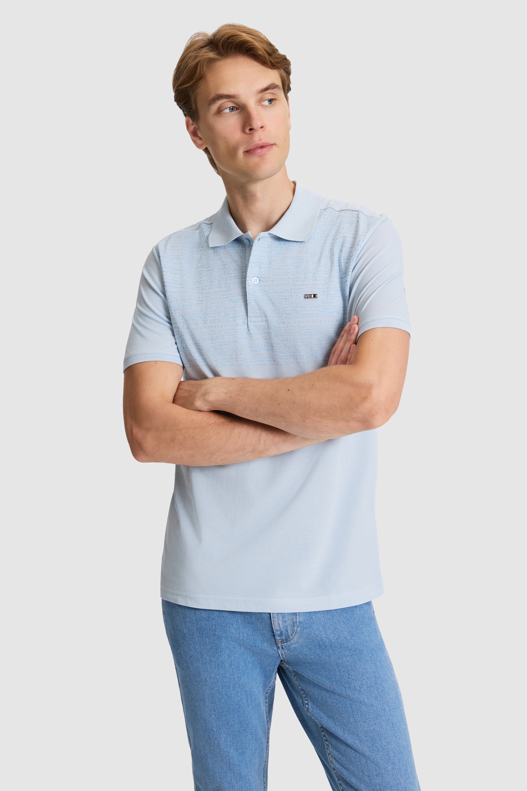 پولوشرت سورمه ای روشن رگولار مردانه یو اس پولو | US POLO ASSN