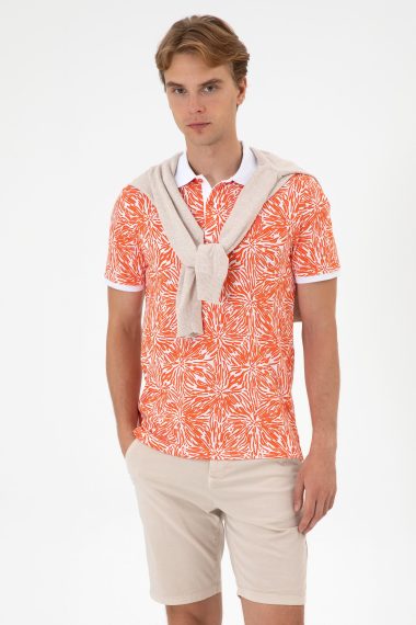 پولوشرت  گل اناری  رگولار  مردانه یو اس پولو | US POLO ASSN