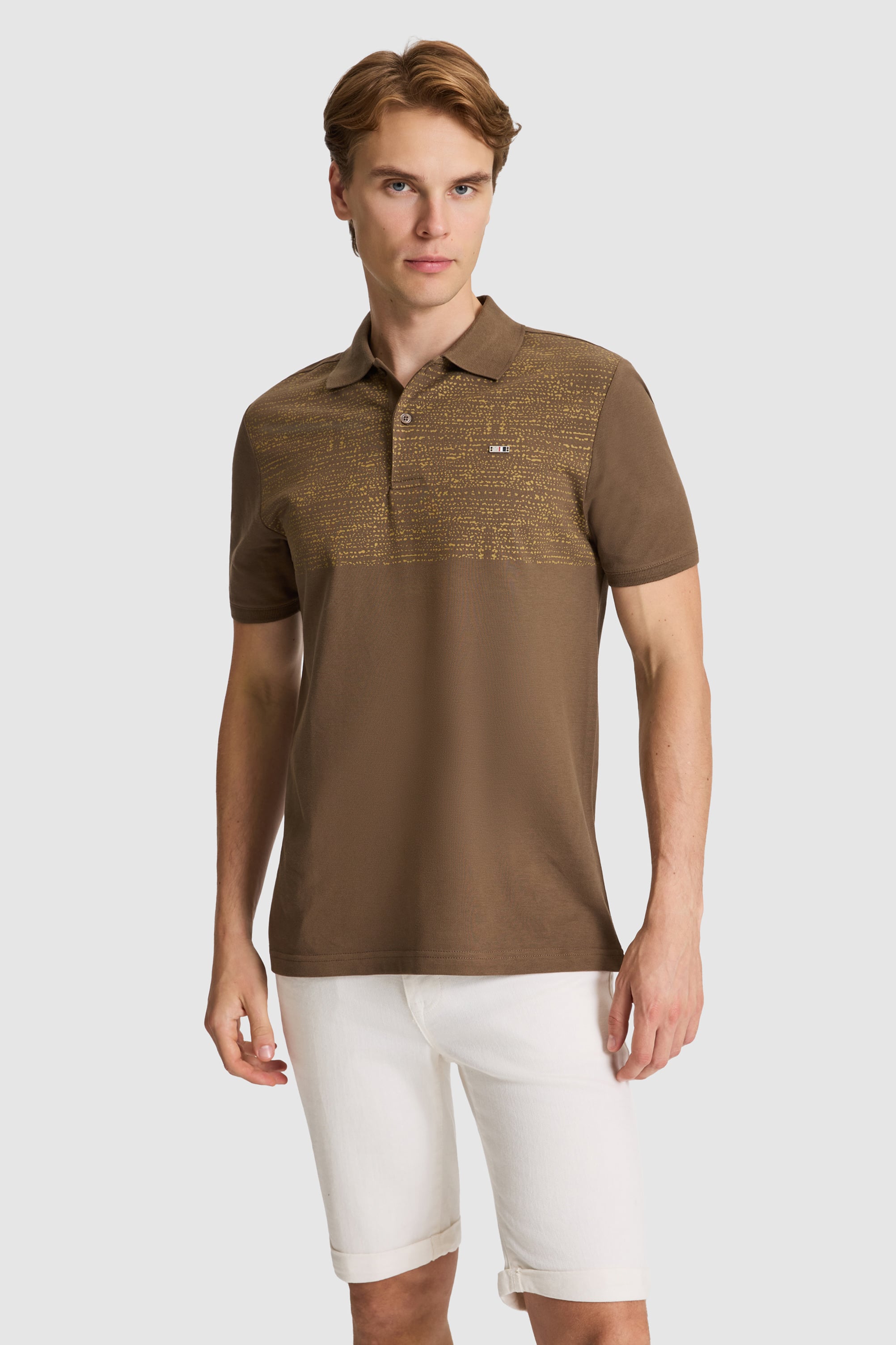 پولوشرت قهوه ای رگولار مردانه یو اس پولو | US POLO ASSN