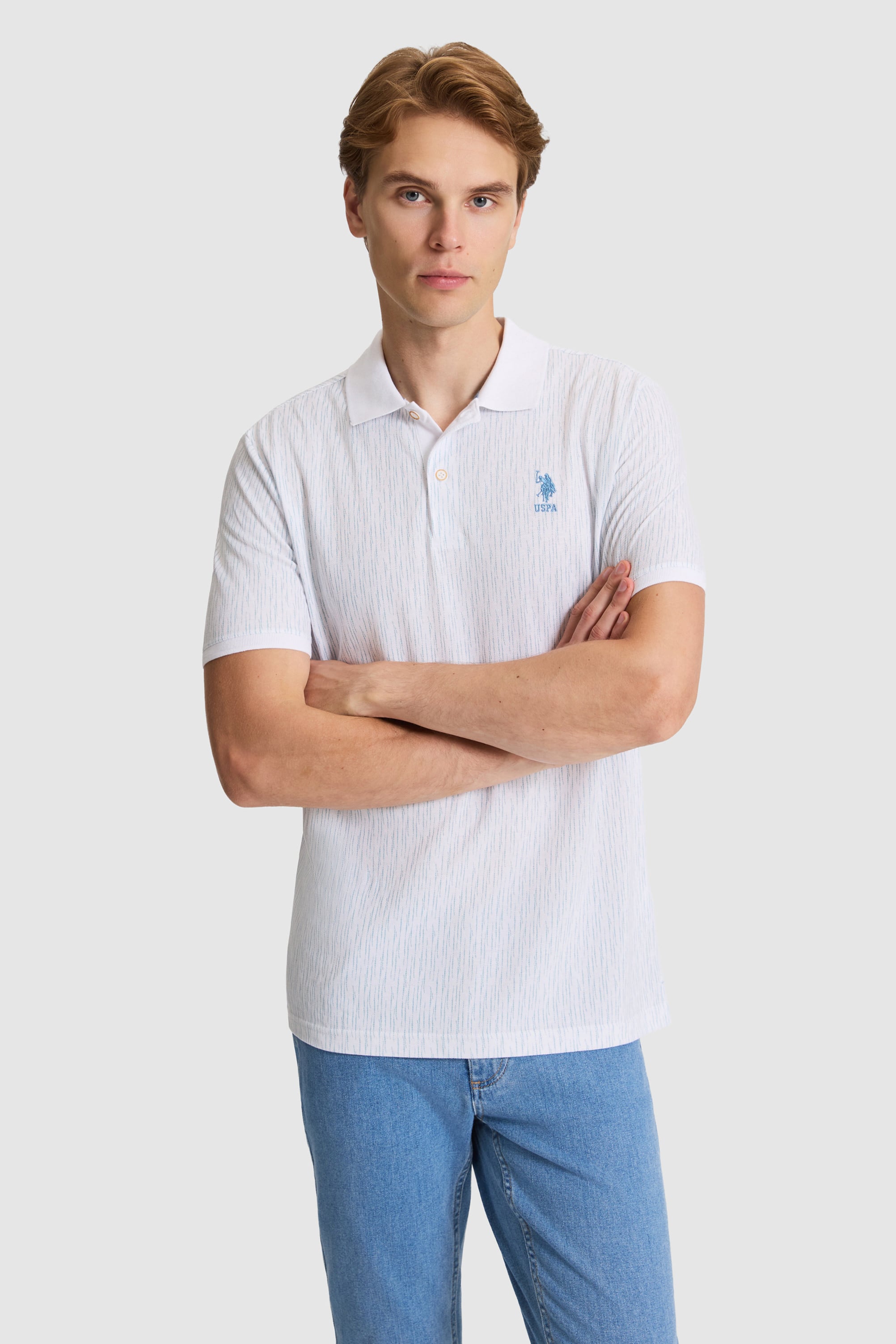 پولوشرت آبی رگولار مردانه یو اس پولو | US POLO ASSN