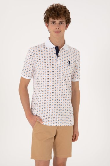 پولوشرت یقه پولو سفید  رگولار  مردانه یو اس پولو | US POLO ASSN