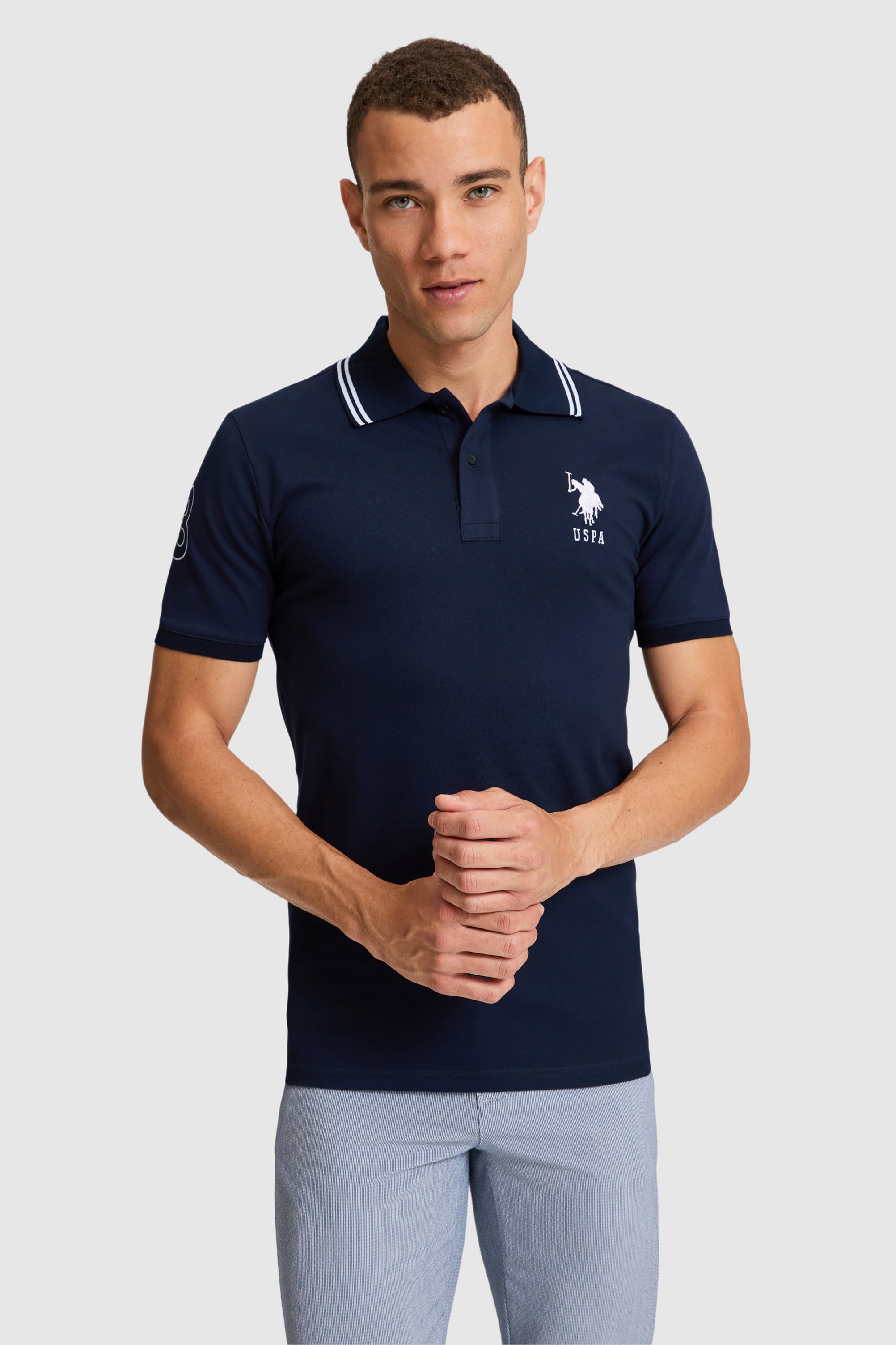 پولوشرت لاجورد اندامی مردانه یو اس پولو | US POLO ASSN