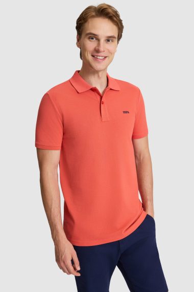 پولوشرت  آجری  رگولار  مردانه یو اس پولو | US POLO ASSN