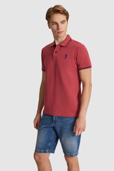 پولوشرت  آلبالویی  اندامی  مردانه یو اس پولو | US POLO ASSN