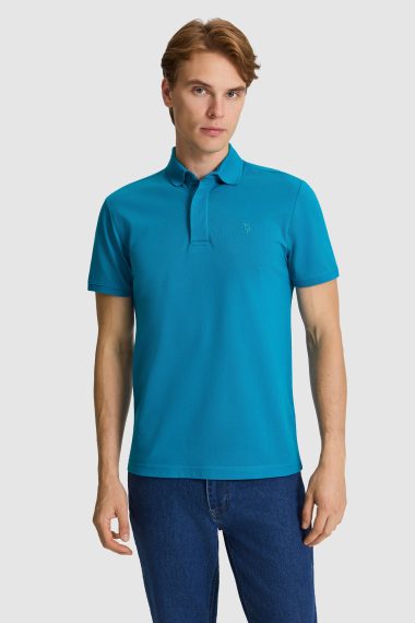 تی شرت  آبی نفتی  اندامی  مردانه یو اس پولو | US POLO ASSN