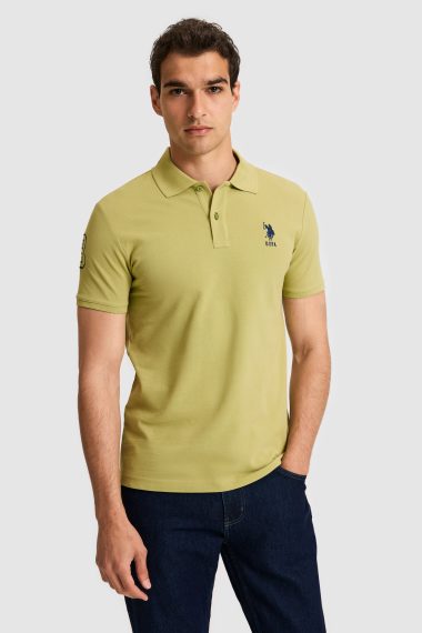 پولوشرت  سبز  اندامی  مردانه یو اس پولو | US POLO ASSN