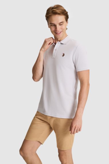 پولوشرت  خاکستری روشن  رگولار  مردانه یو اس پولو | US POLO ASSN