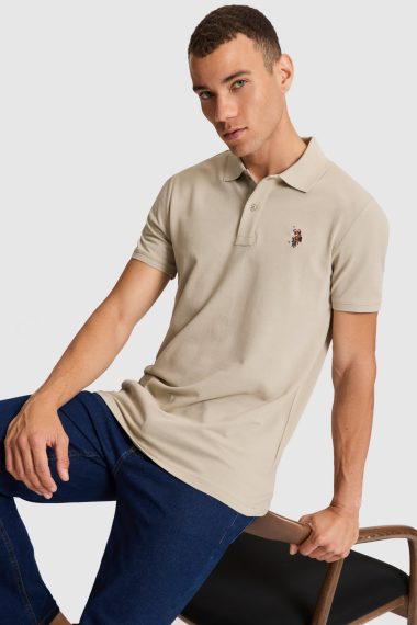 پولوشرت  خاکی روشن  رگولار  مردانه یو اس پولو | US POLO ASSN