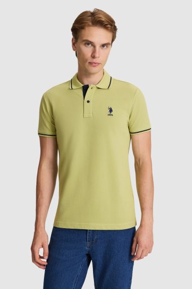 پولوشرت  سبز  اندامی  مردانه یو اس پولو | US POLO ASSN