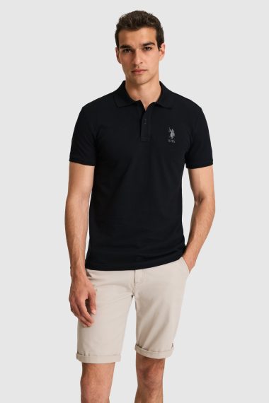 پولوشرت  سیاه  اندامی  مردانه یو اس پولو | US POLO ASSN
