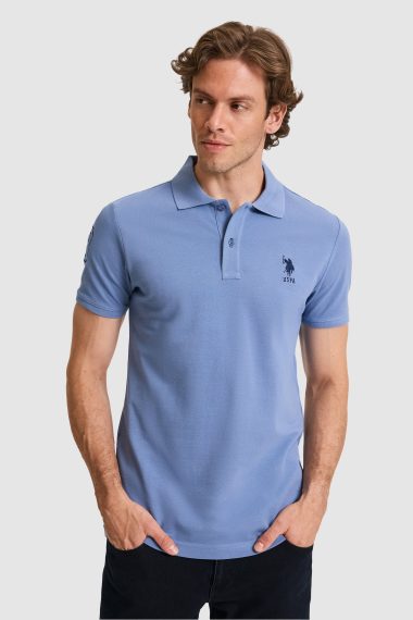 پولوشرت  نیلی  اندامی  مردانه یو اس پولو | US POLO ASSN