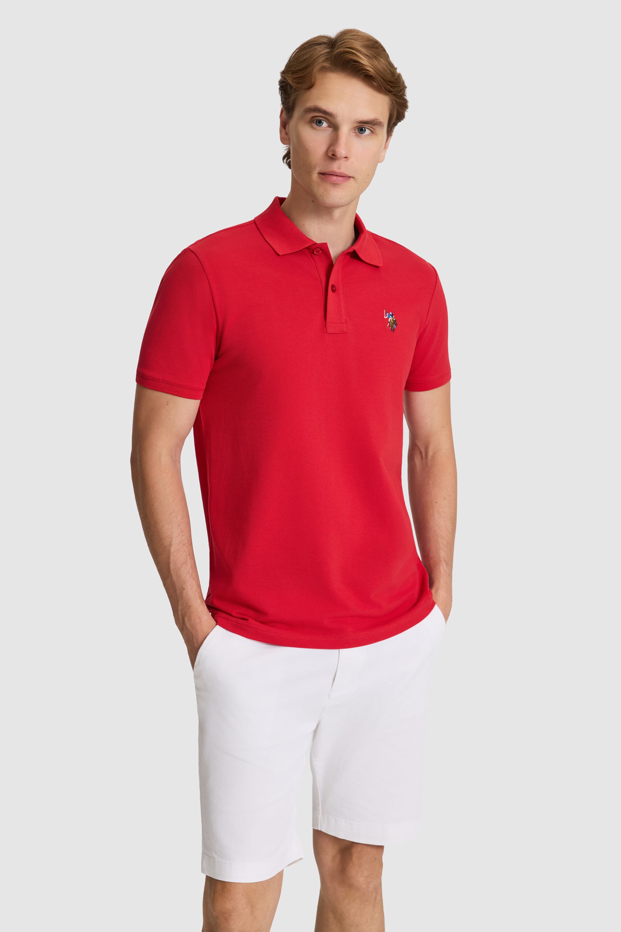 پولوشرت قرمز رگولار مردانه یو اس پولو | US POLO ASSN