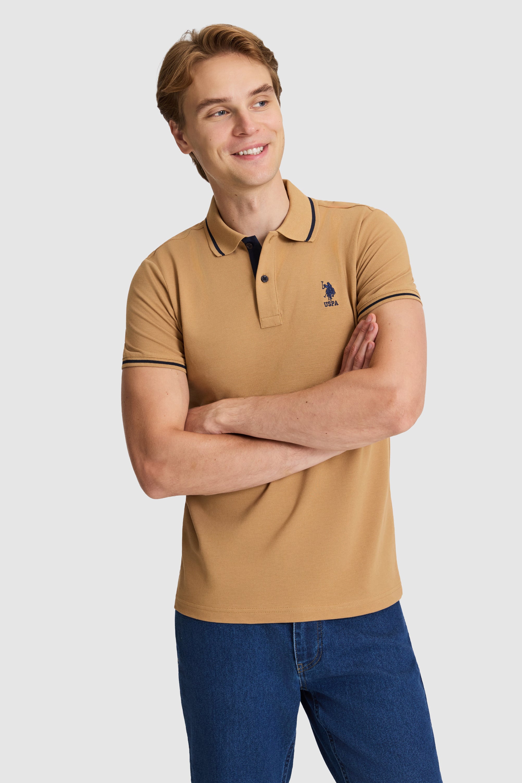 پولوشرت نارگیلی اندامی مردانه یو اس پولو | US POLO ASSN