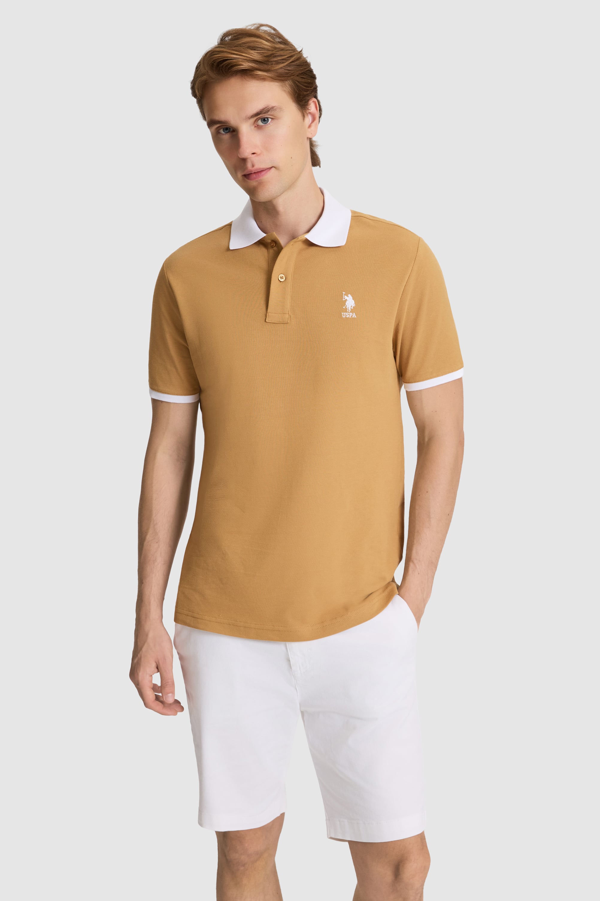 پولوشرت نارگیلی رگولار مردانه یو اس پولو | US POLO ASSN