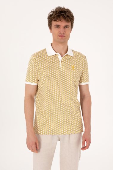 پولوشرت یقه پولو خاکی روشن  رگولار  مردانه یو اس پولو | US POLO ASSN